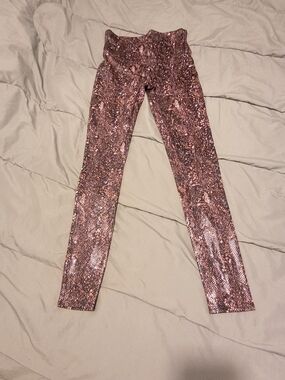 SPANX Multicolor Snake Print High-Waist Shaping Leggings Grunge Rocker Style Emo